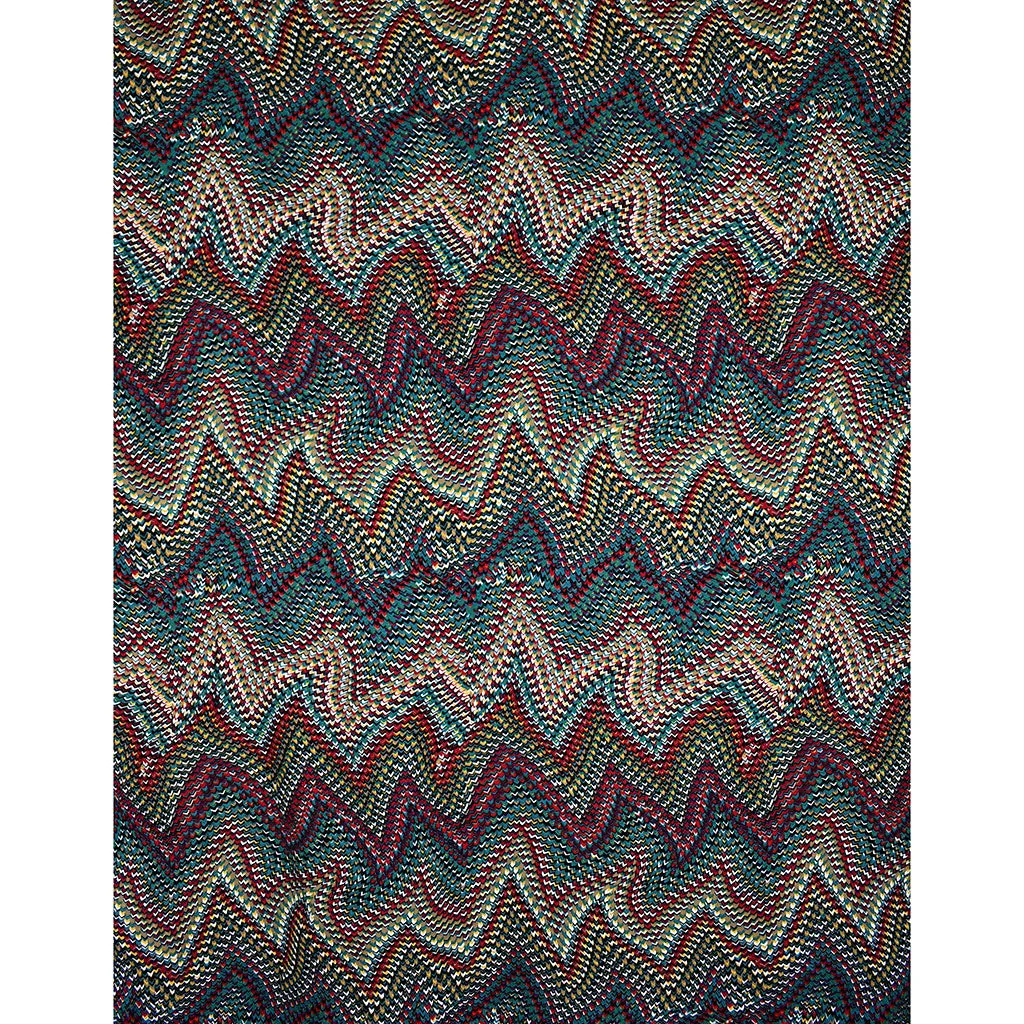 Artistic Broken Chevron Rayon Crepe Teal