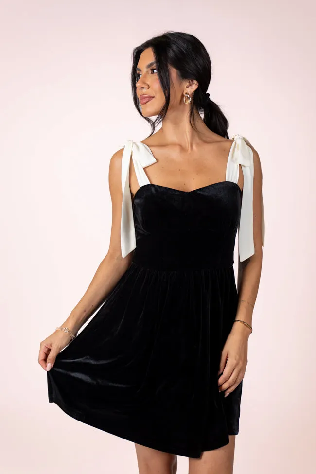 Black Tie Affair Black Tie Shoulder Velvet Dress