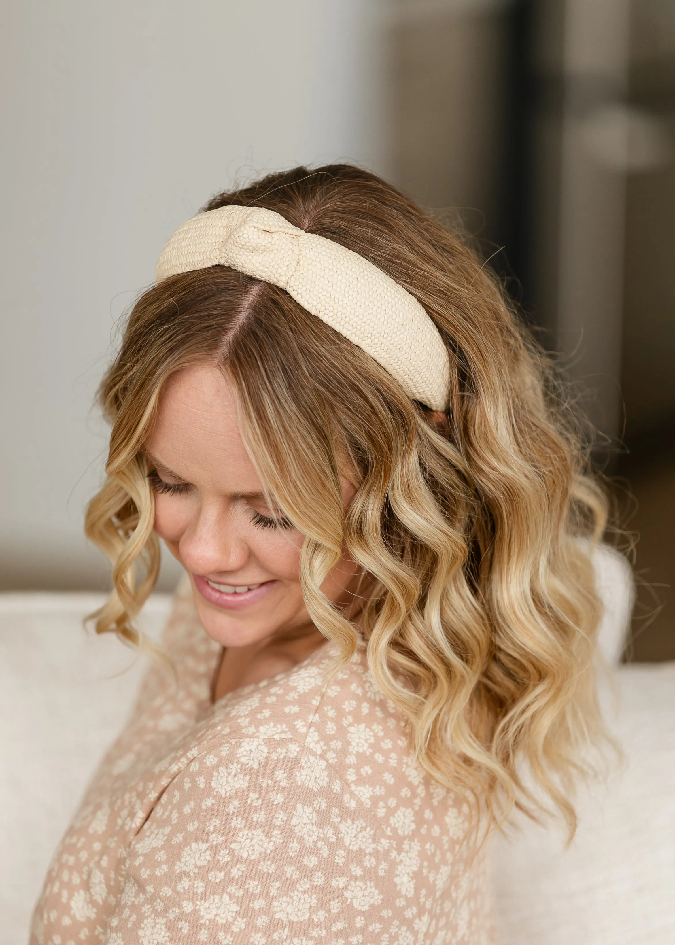 Boho Straw Rattan Knotted Headband - FINAL SALE