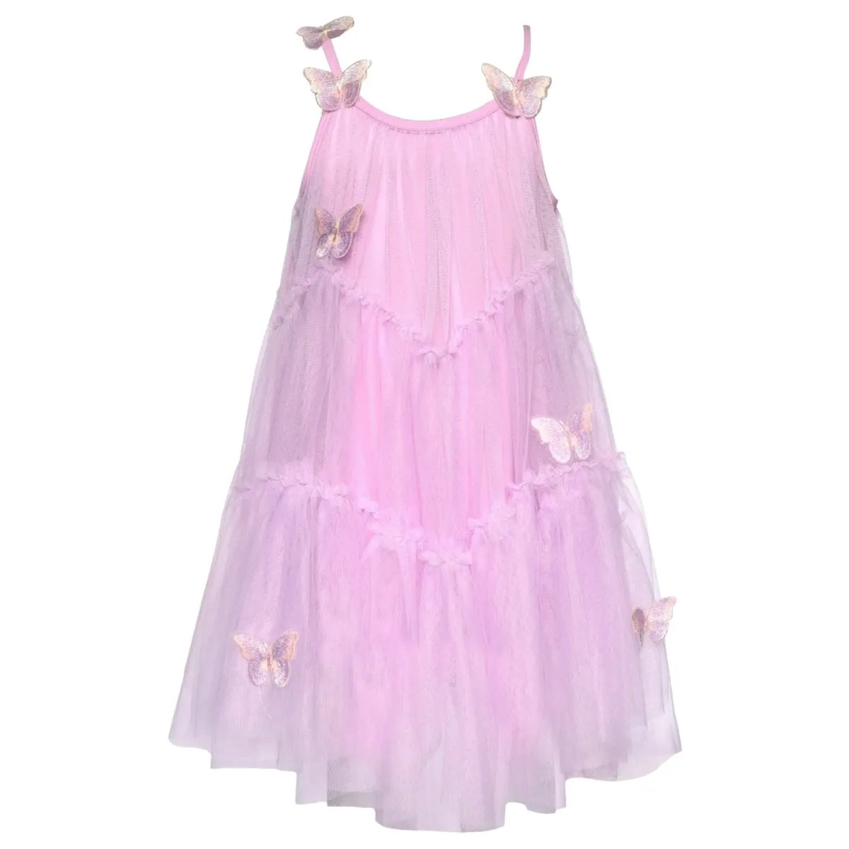 BUTTERFLY TRIM TUTU DRESS