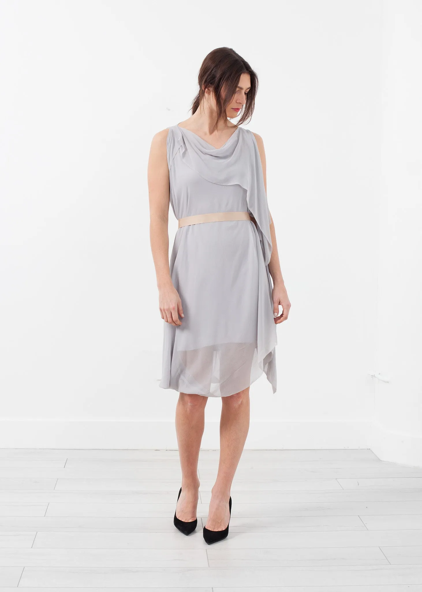 Chiffon Draped Dress