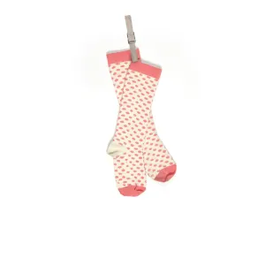 Children's Socks - Pink Floral Dot