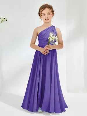 Cute One Shoulder  A-line Junior Bridesmaid Dresses Regency