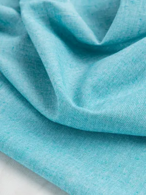 Eco Cotton Blend Chambray - Turquoise