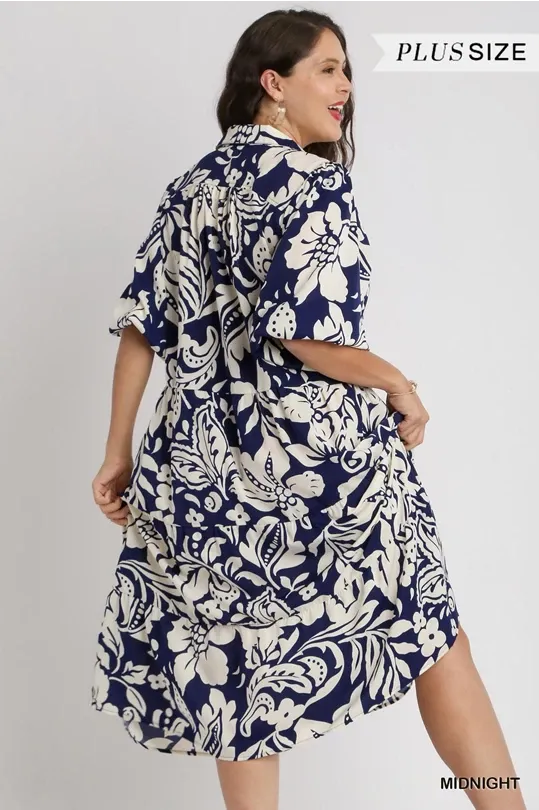 Floral Tiered Midi Dress