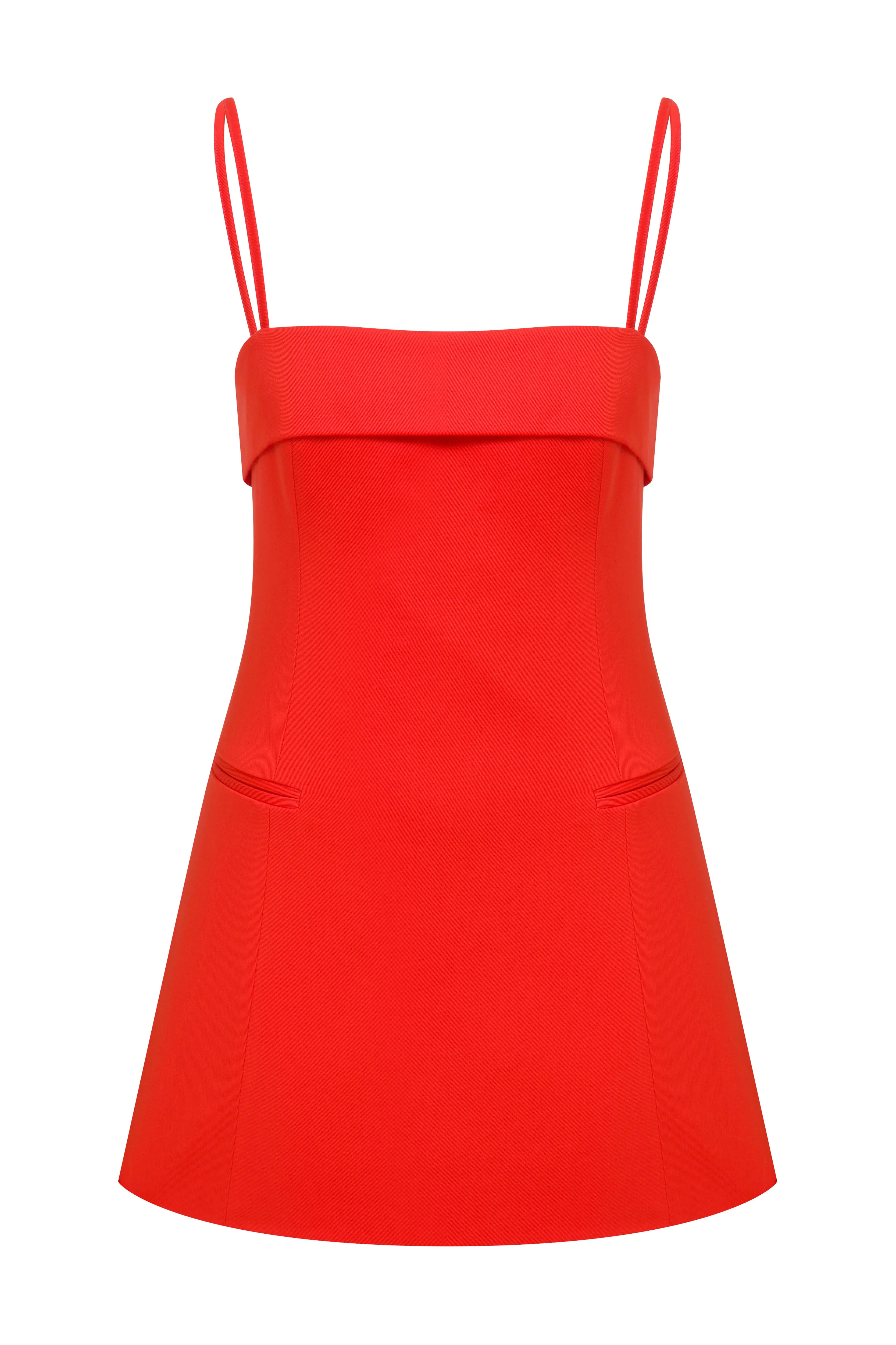 Gaia Cotton Mini Dress in Tangerine