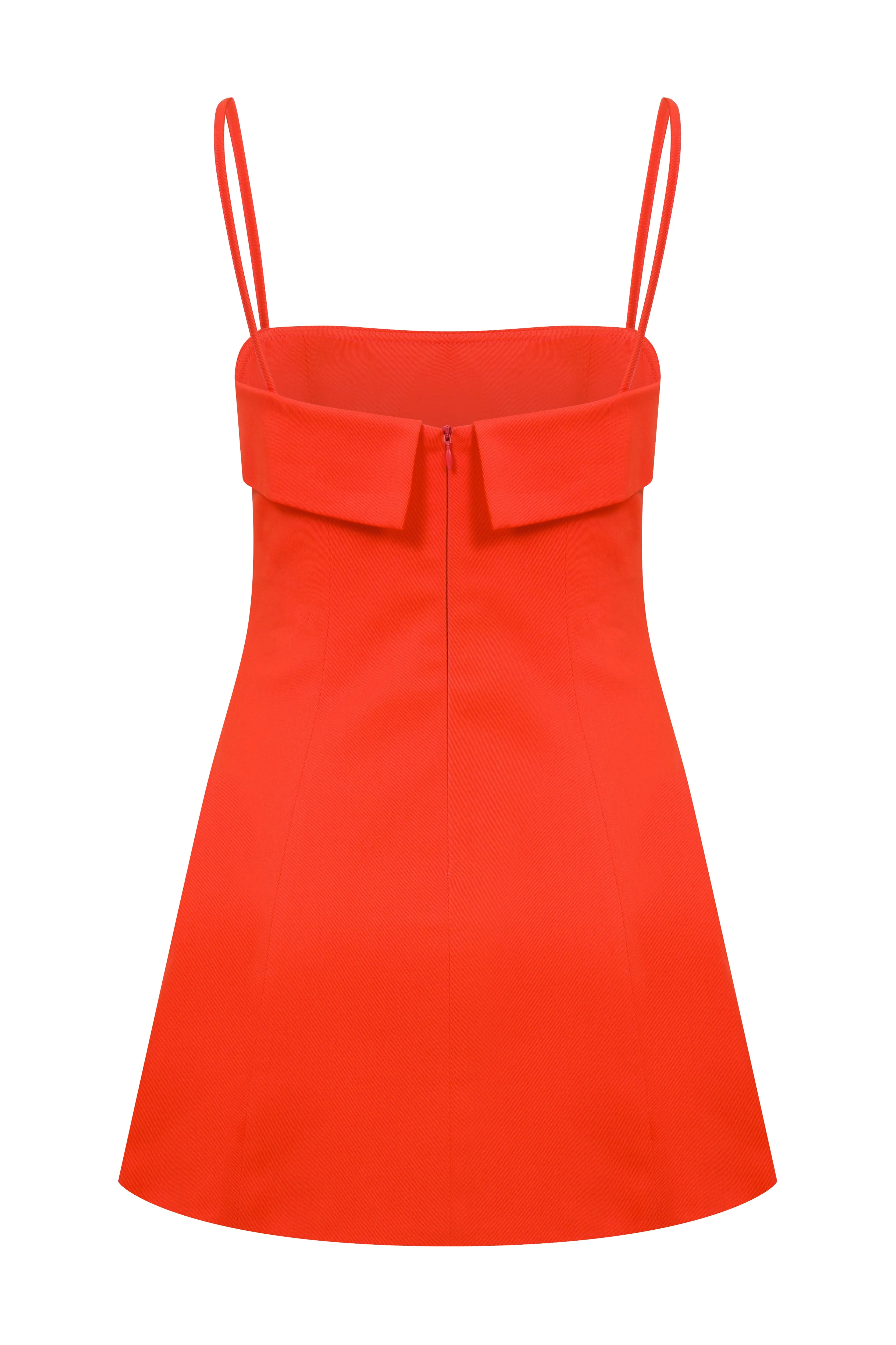 Gaia Cotton Mini Dress in Tangerine