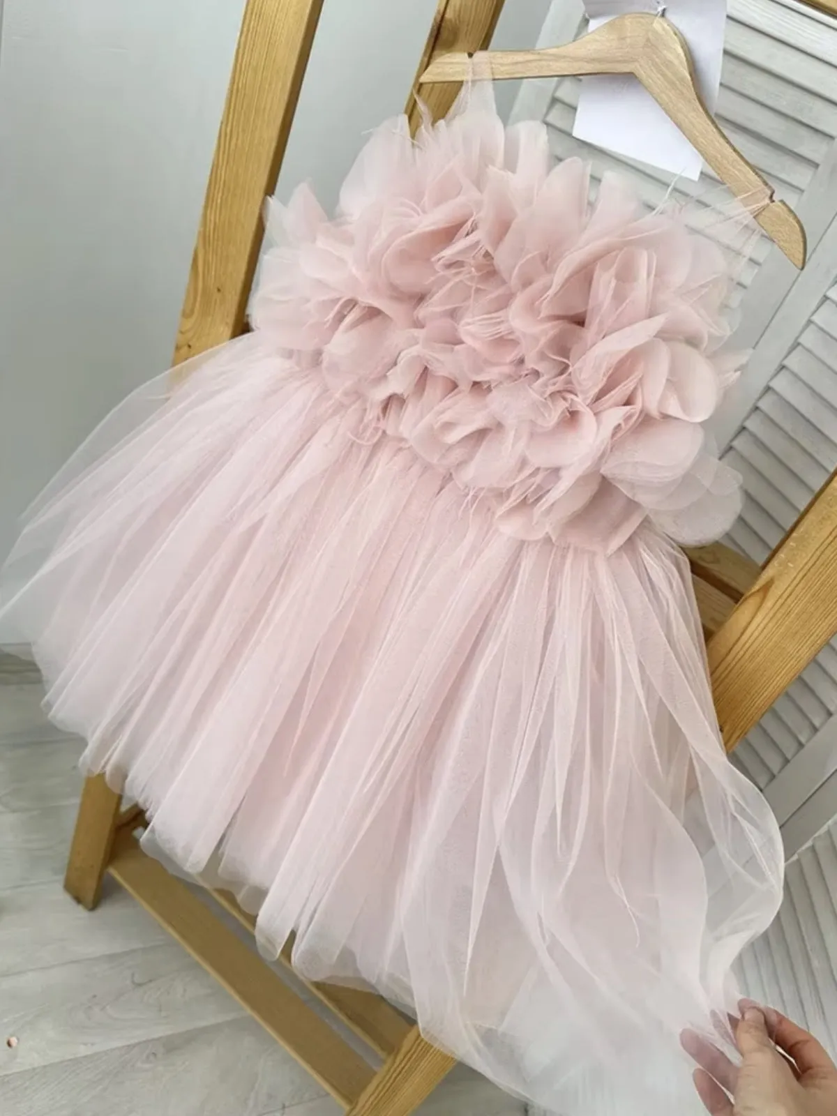 Girls Blush Pink Princess Tutu Dress