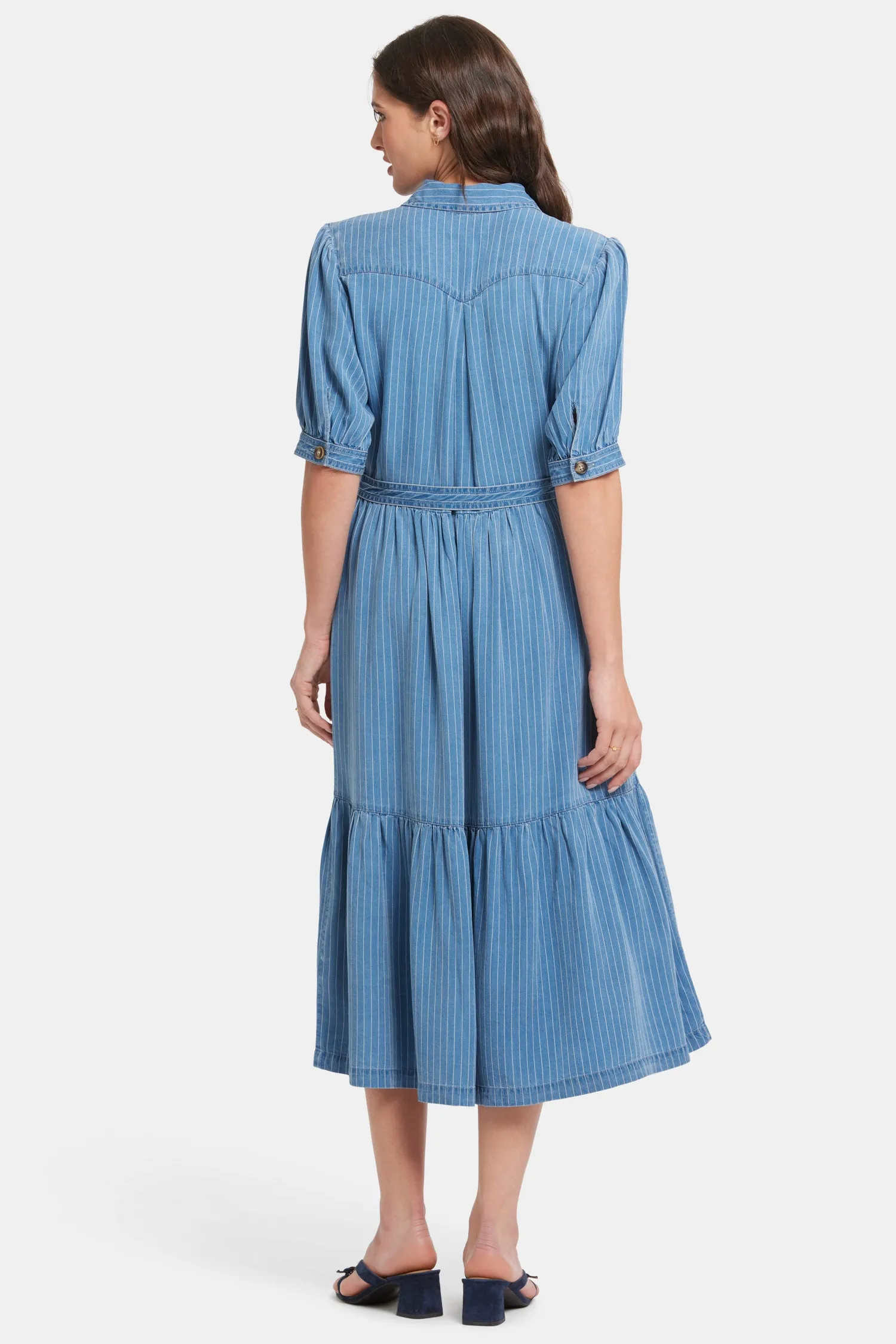 Kate Ruffle Dress  - Light Marine