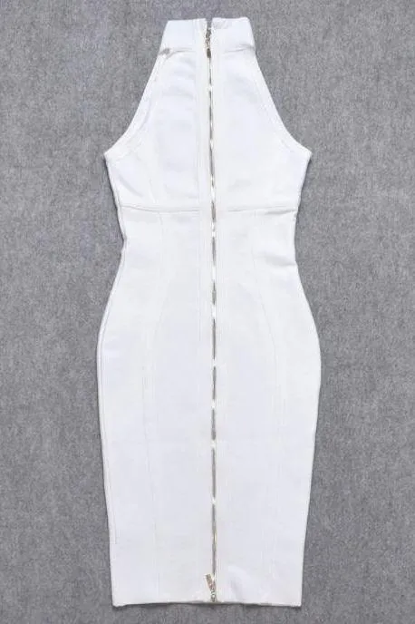 Lea Bandage Midi Dress - Pearl White