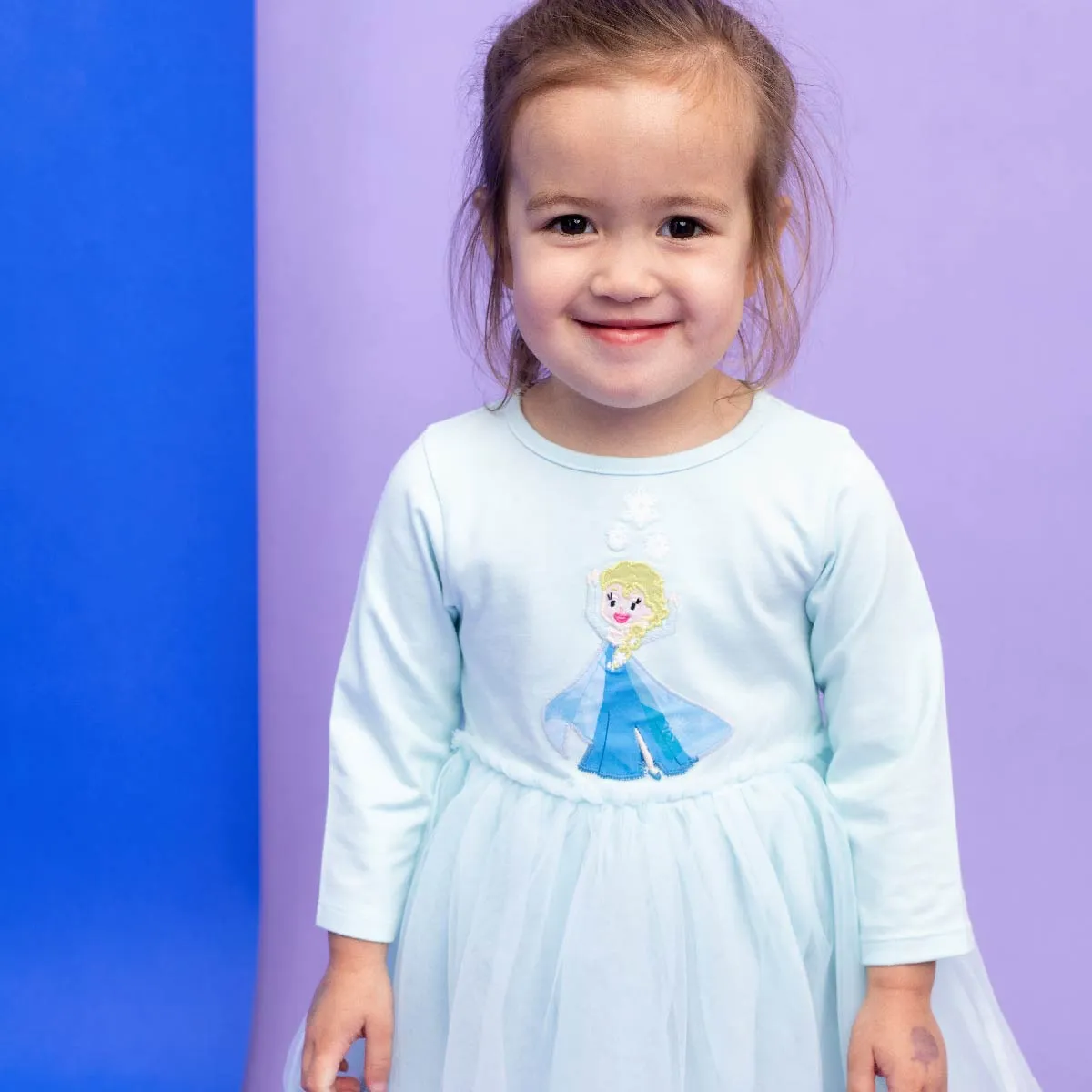 Long Sleeve Tulle Dress_Disney's Frozen Elsa