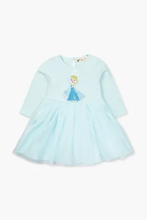 Long Sleeve Tulle Dress_Disney's Frozen Elsa