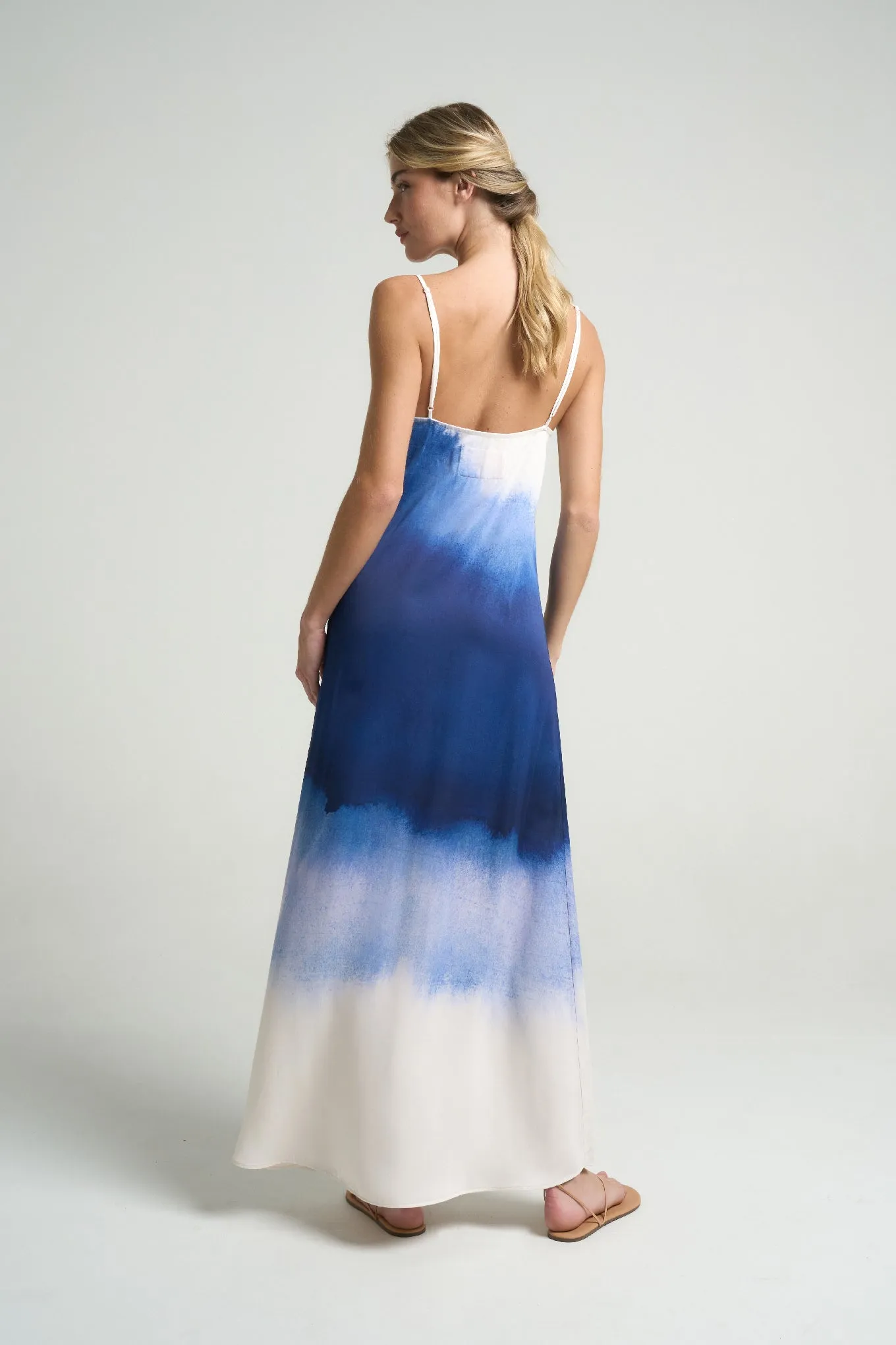 Long Slip Dress Indigo