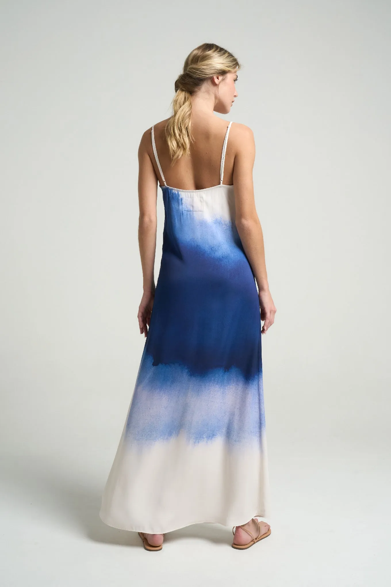 Long Slip Dress Indigo