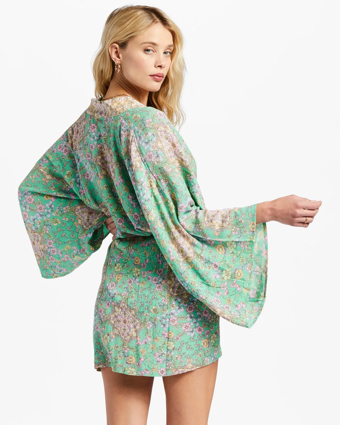 Loveland 2 Kimono Beach Cover Up - Green