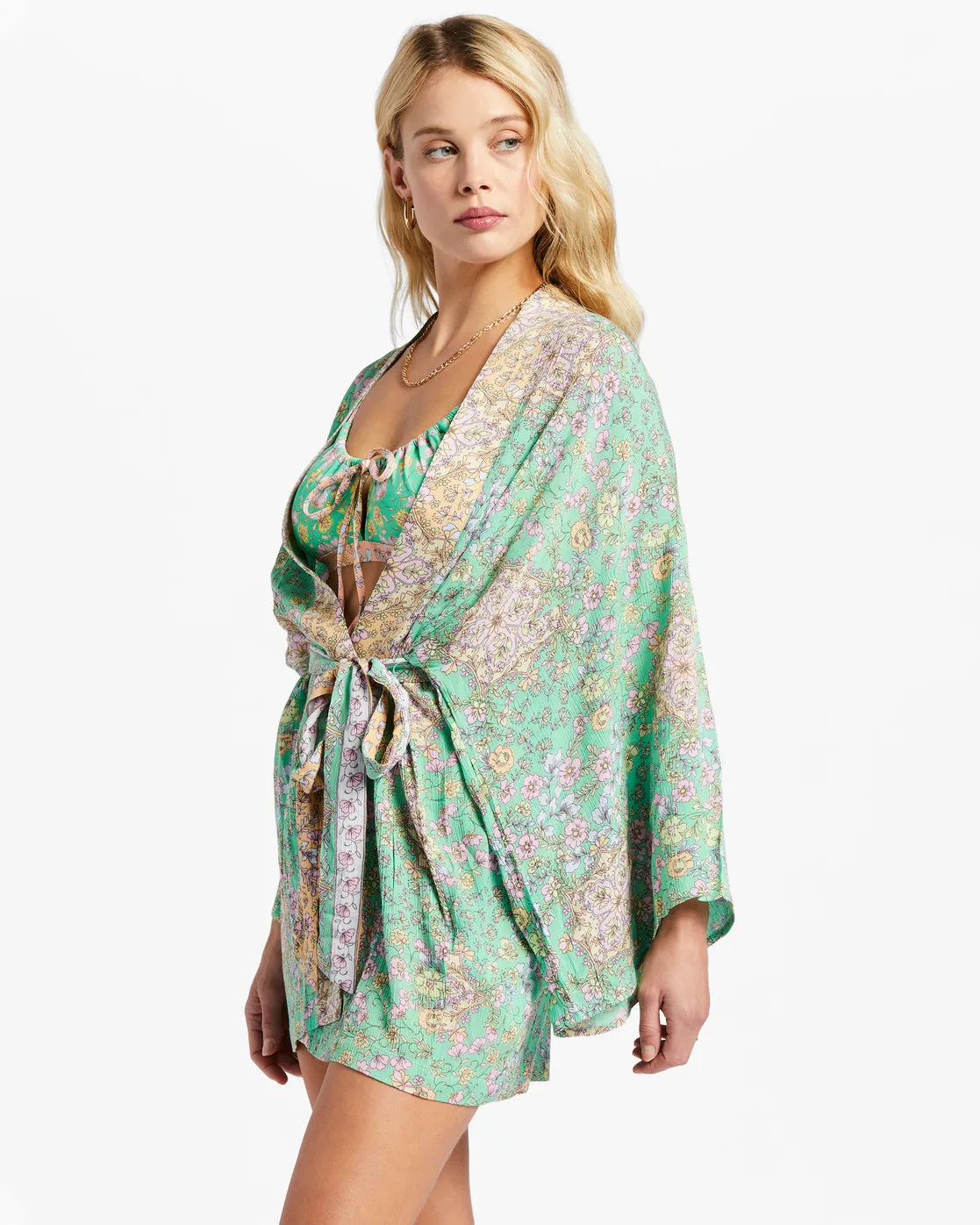 Loveland 2 Kimono Beach Cover Up - Green