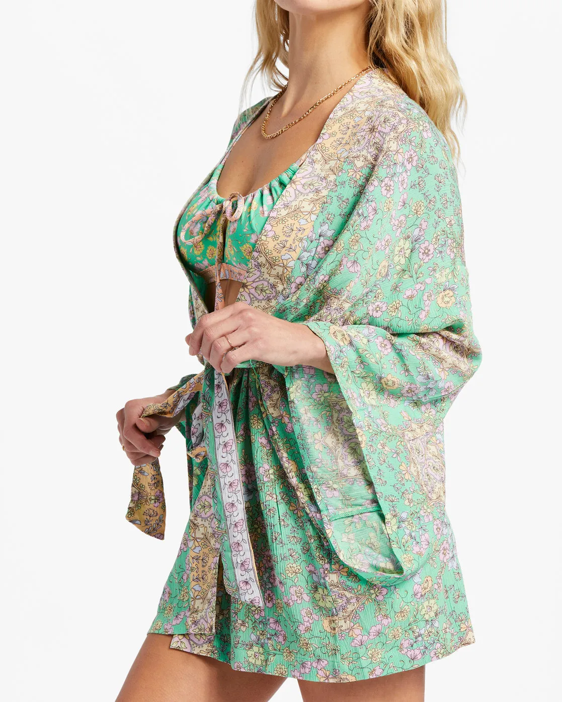 Loveland 2 Kimono Beach Cover Up - Green