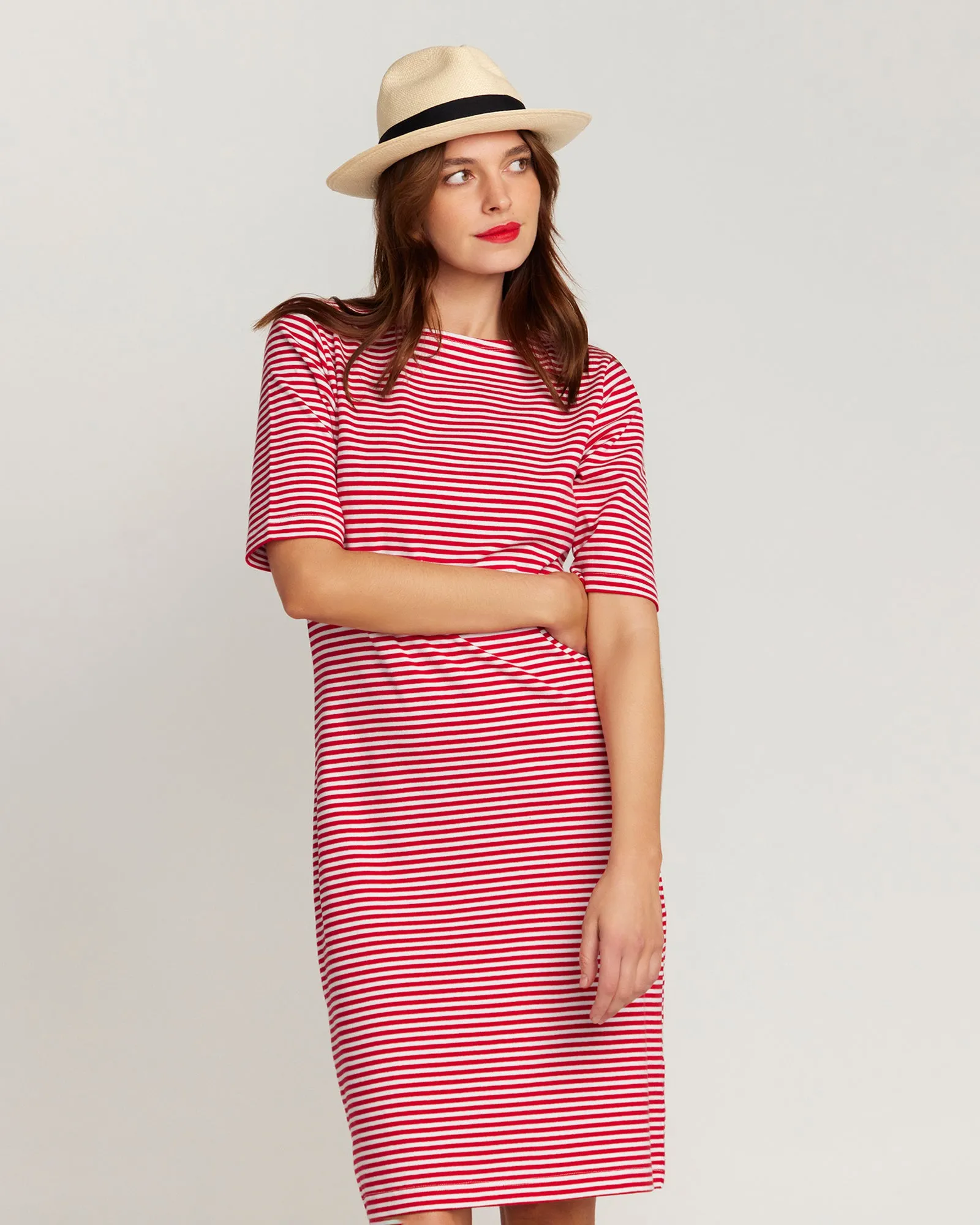 L'Été Red and White Stripe Summer Dress