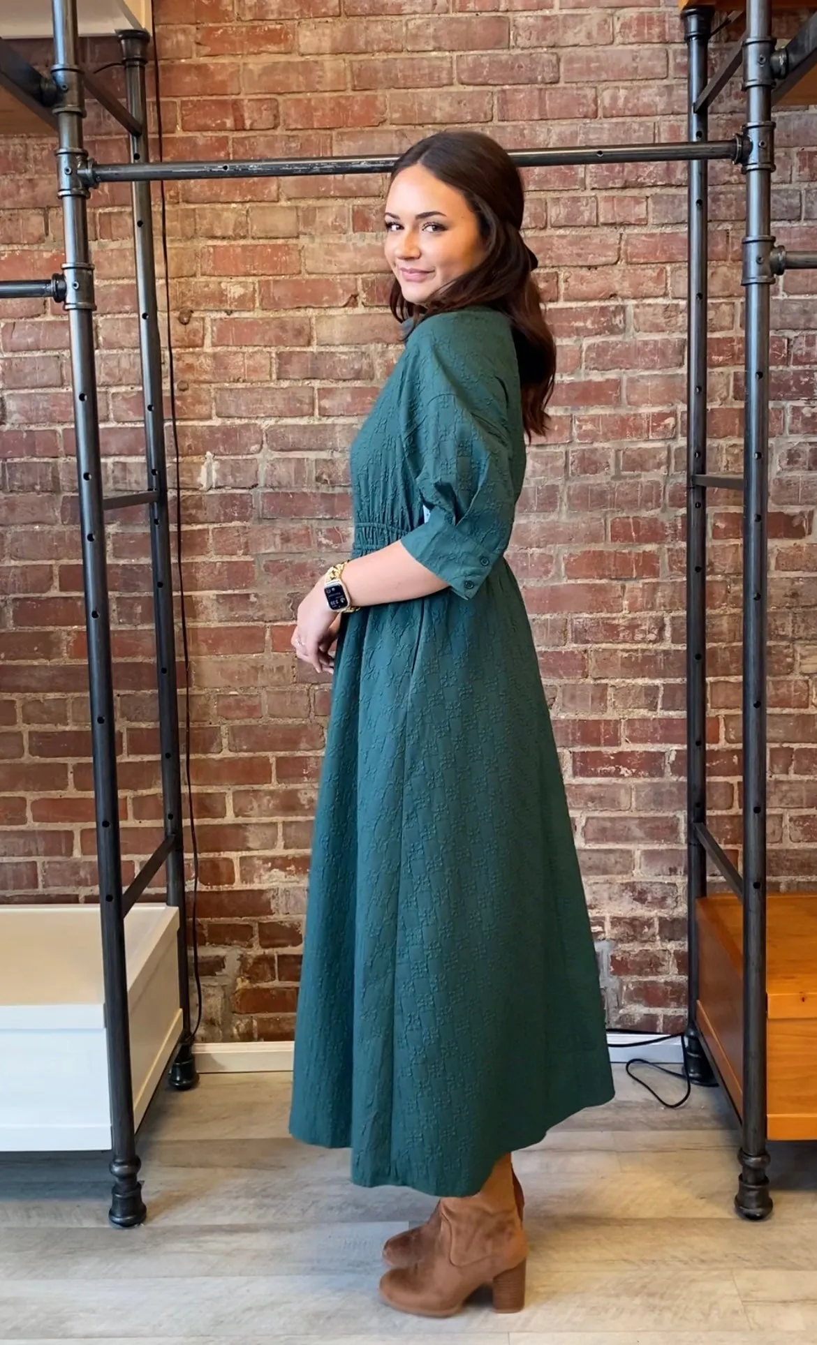 Lucky To Have You Midi Dress | Hunter Green