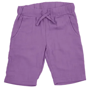 Maxomorra Purple Muslin Knee Shorts