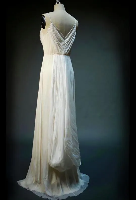 ON6150 Ethereal Sheer V-neck Trained Wedding Dress