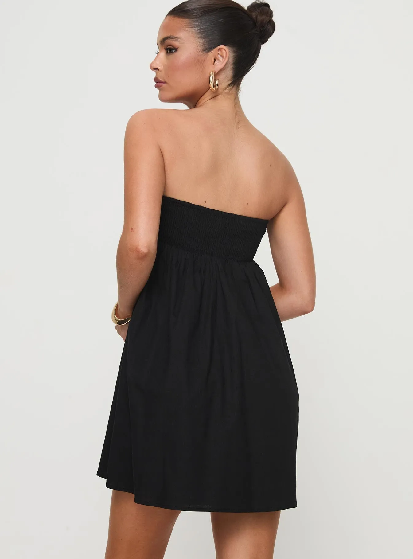 Osment Strapless Mini Dress Black