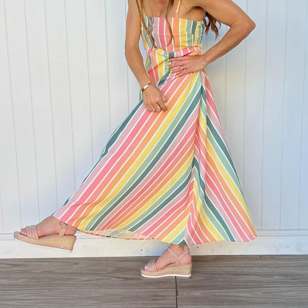 Palm Cove Lara Stripe String Dress