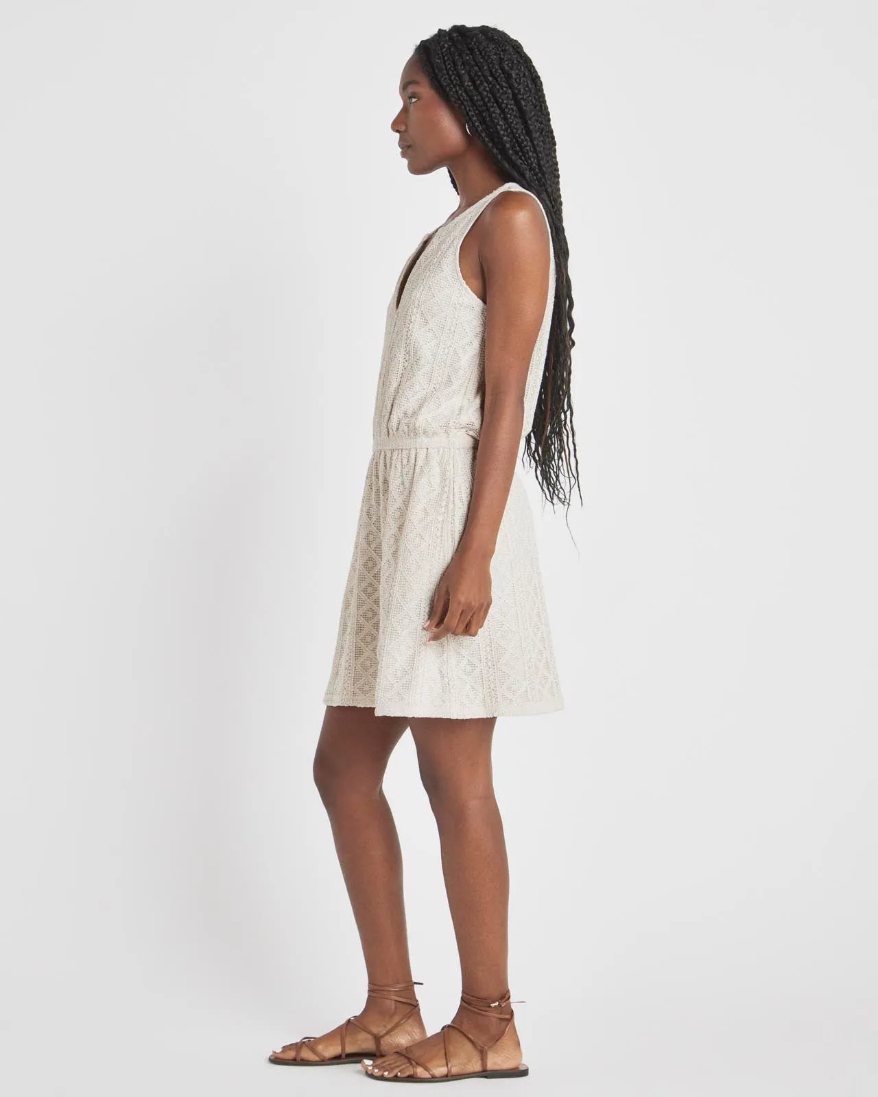 Paola V-Neck Crochet Dress