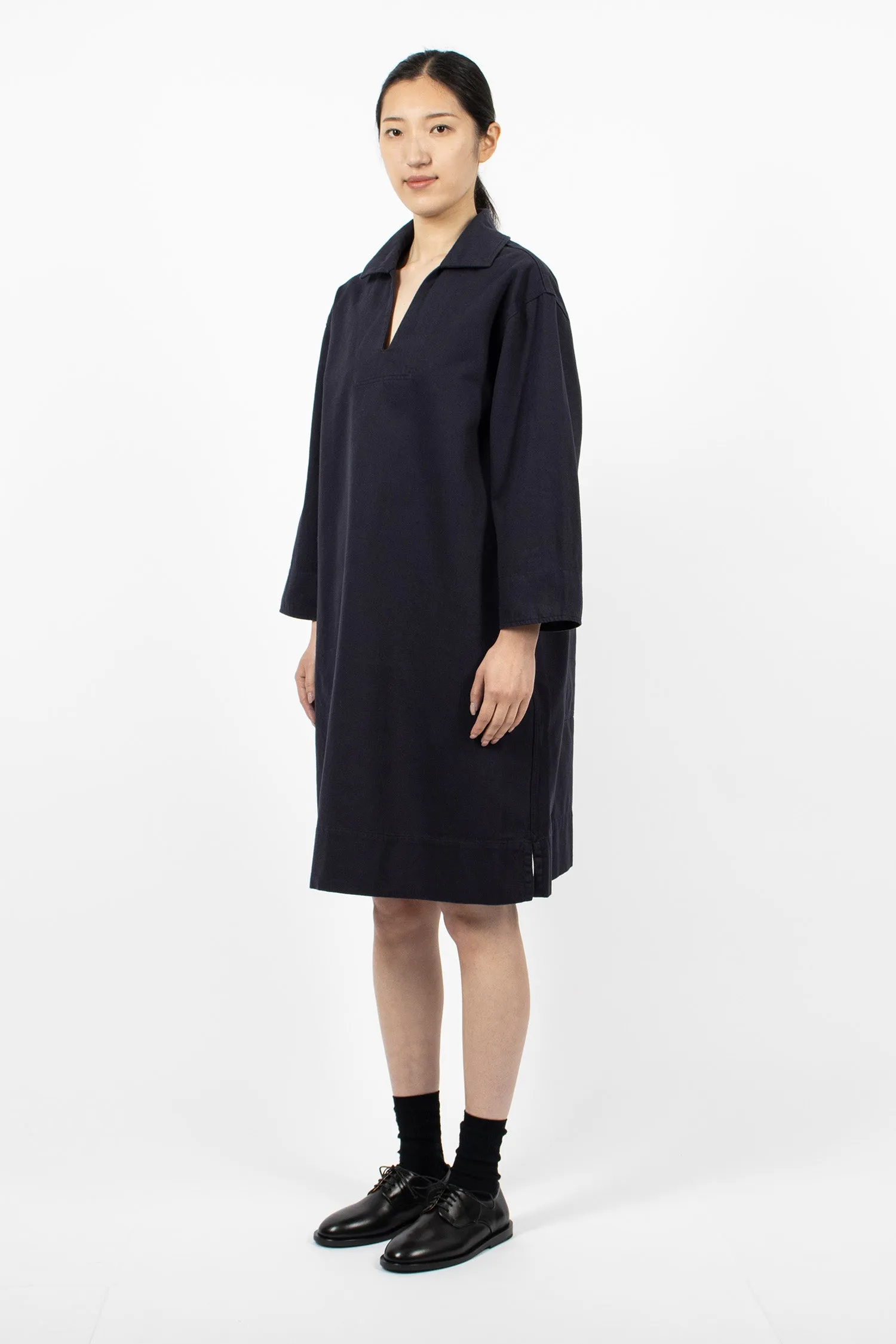 Patch Pocket Smock Dress Ink