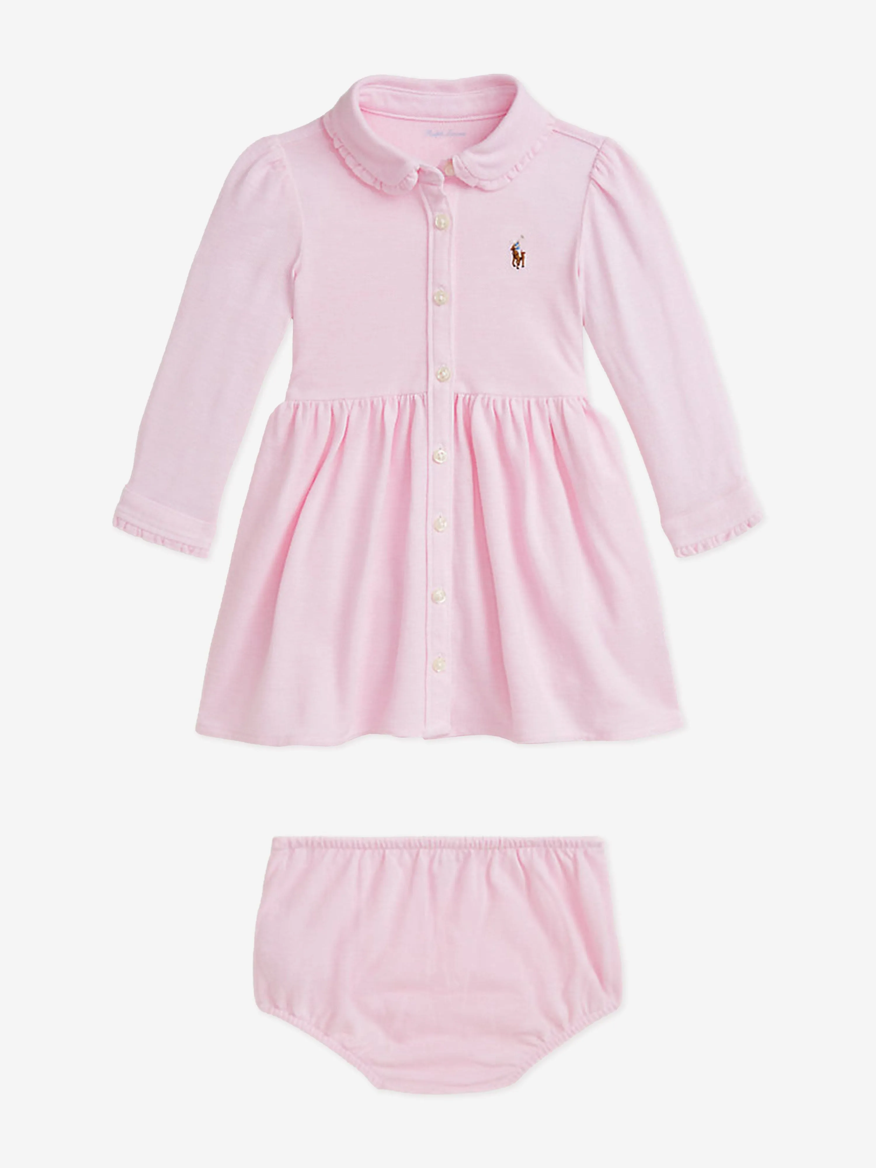 Ralph Lauren Baby Girls Shirt Dress in Pink