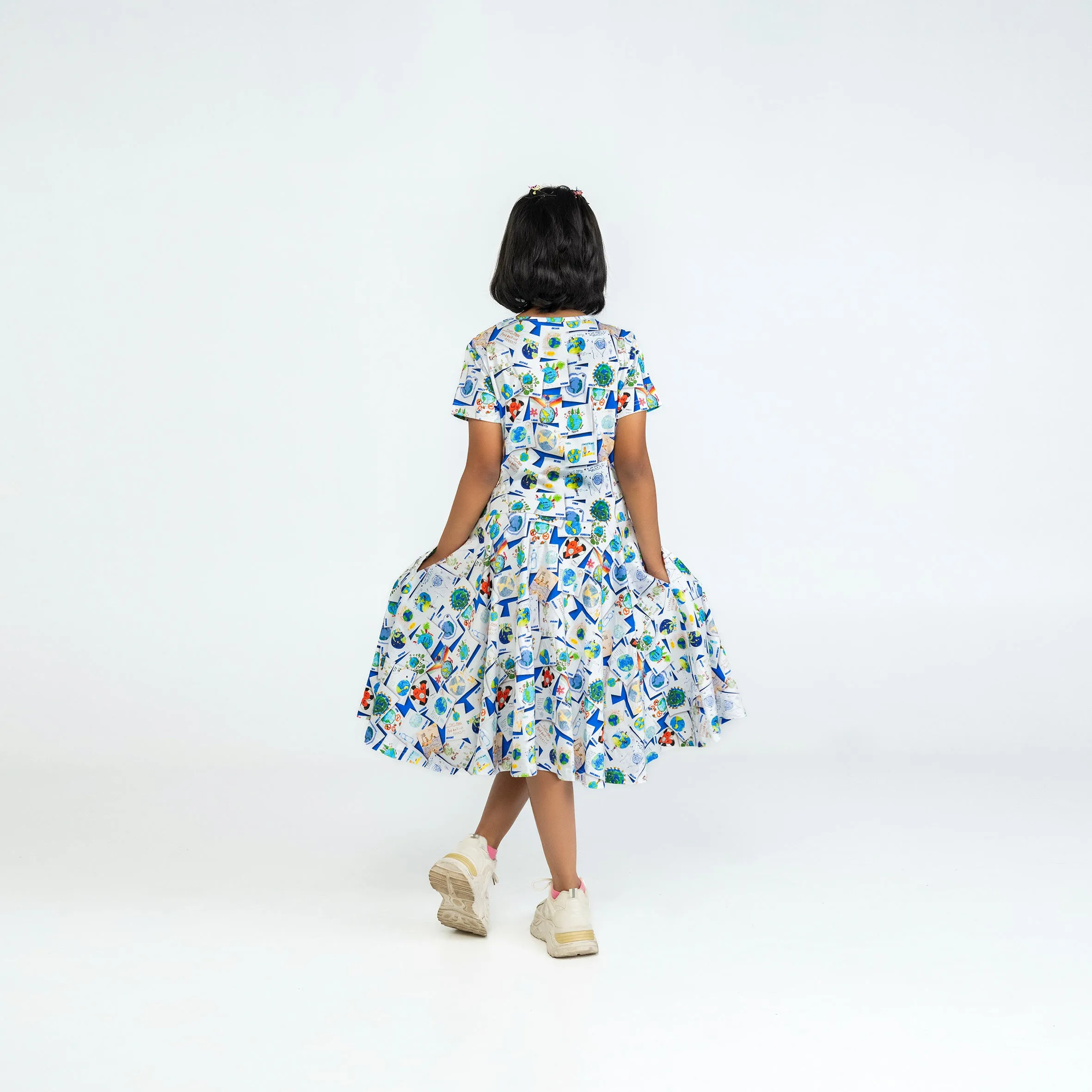 Save The Earth Kids' Art Kids Twirl Dress