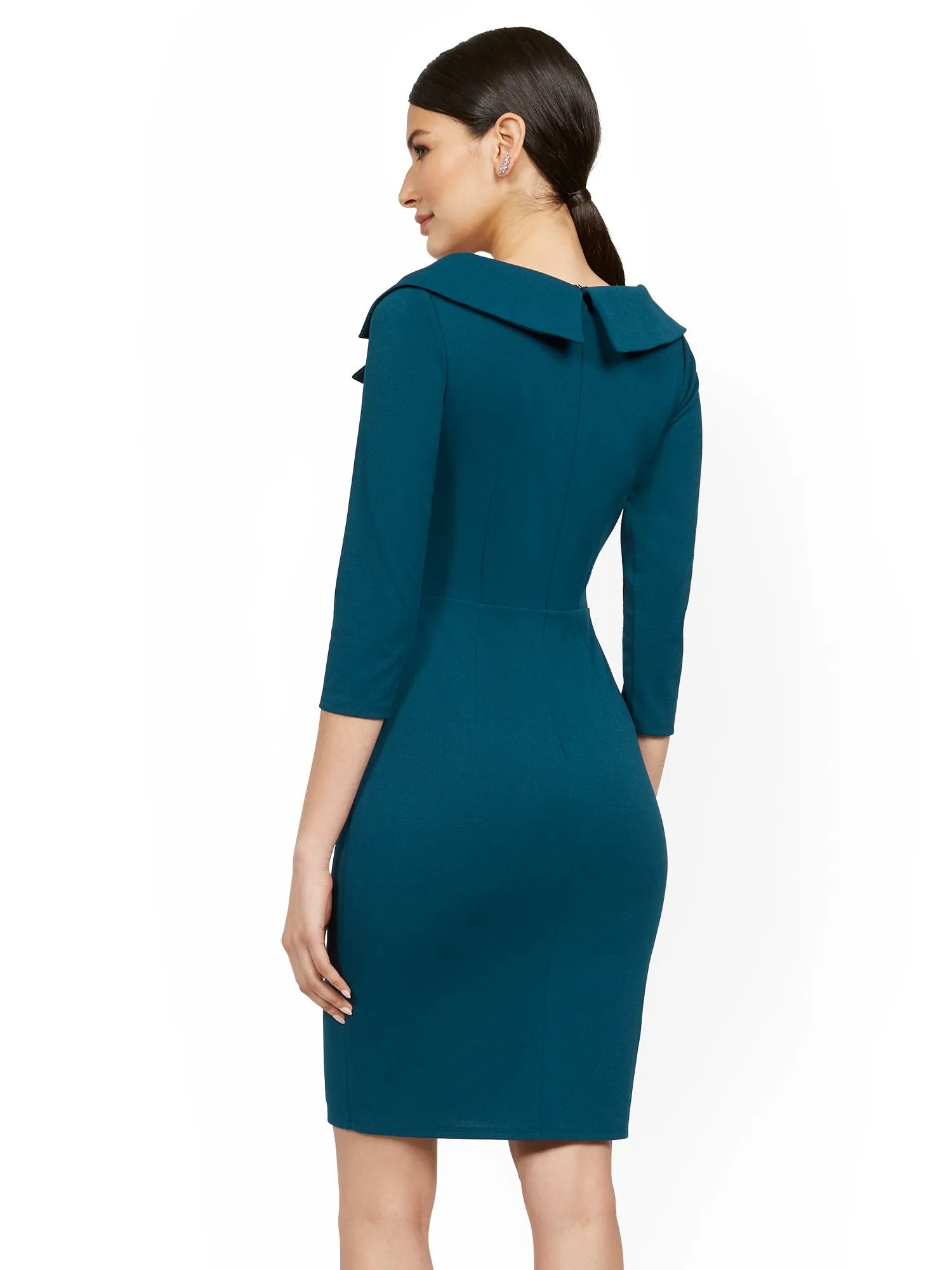 Shawl-Collar Sheath Dress - Magic Crepe®