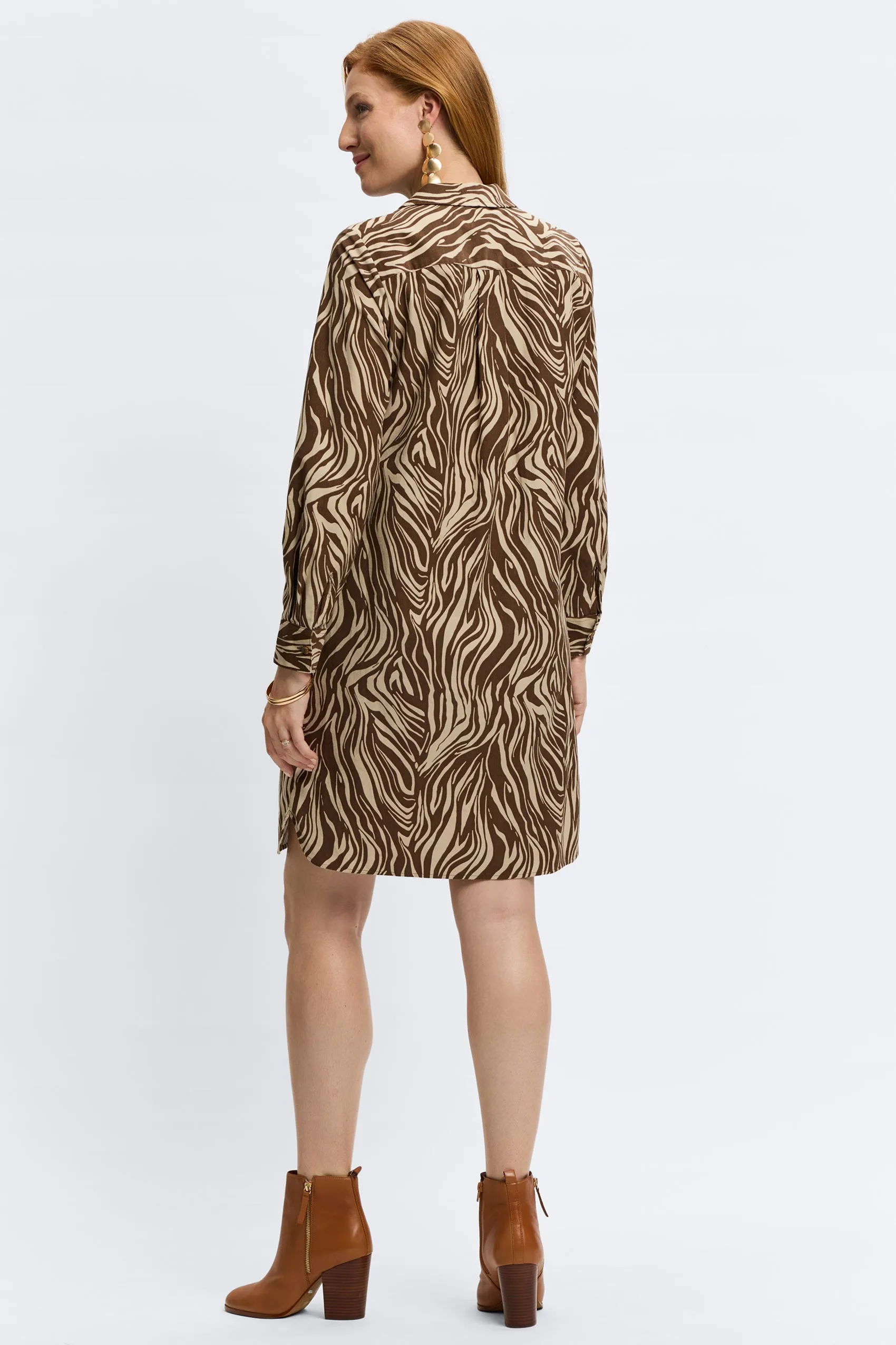 Sloane Abstract Zebra Corduroy Dress