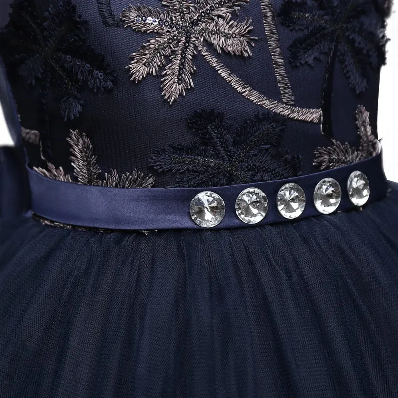 Stylish Sweet Girls' Lace Ball Gowns With Embroidery