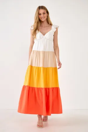 Sunset Colorblock Maxi Dress