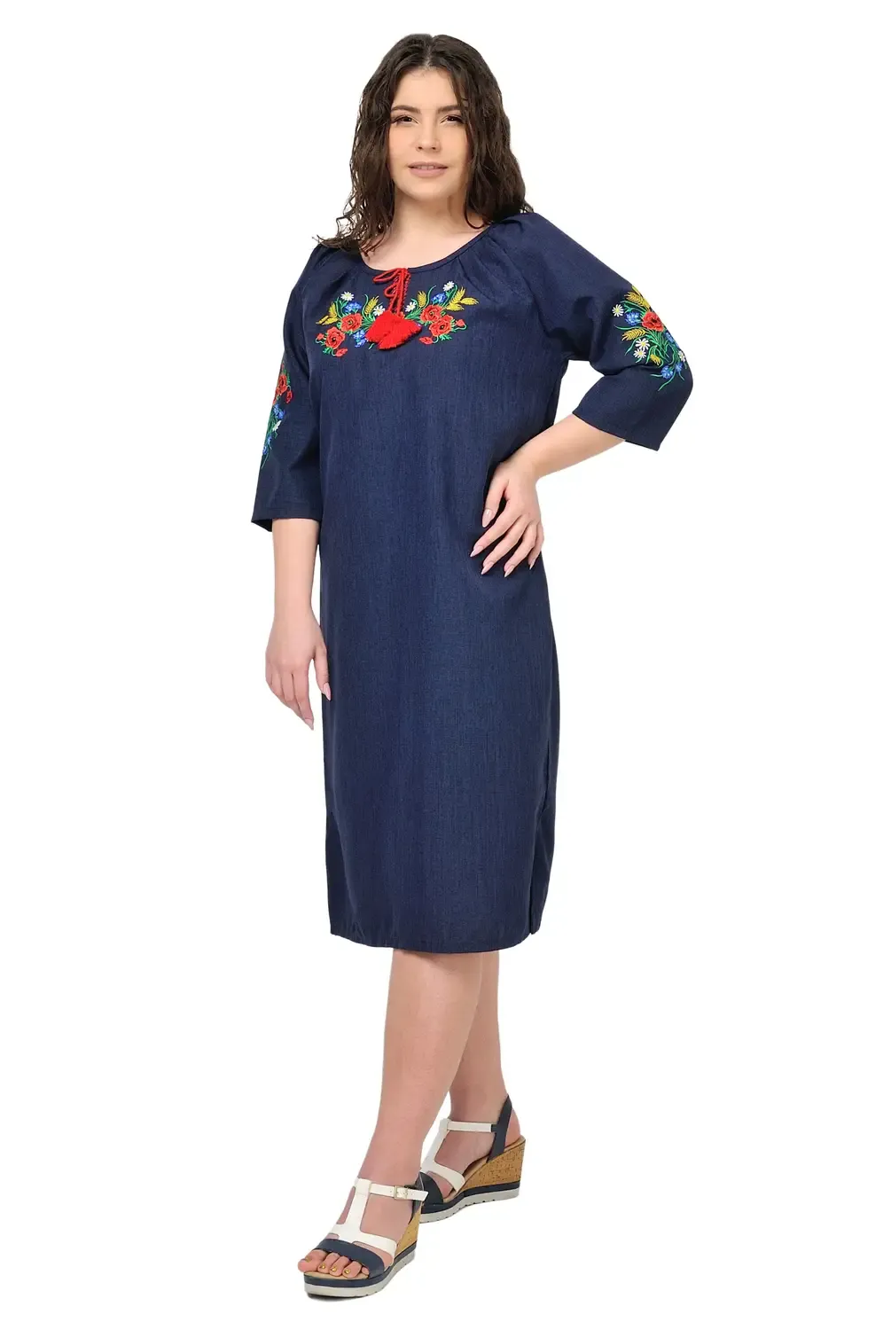 Ukrainian dresses with 3/4 sleeves